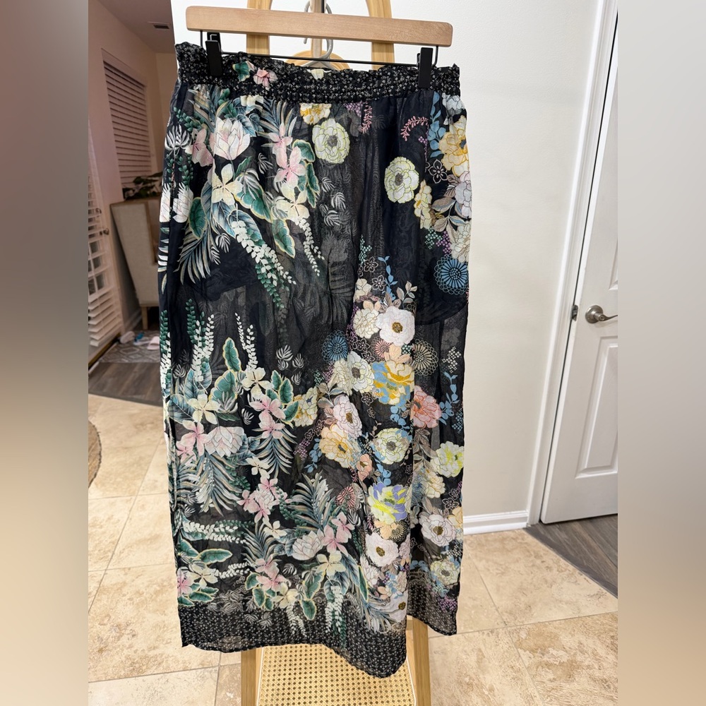 Johnny Was Multicolor Floral Maxi Skirt